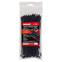 Хомут кабельный 3.6х200 тройной замок нейл. черн. (уп.100шт) | Код. 67-0201 | Rexant