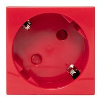 Розетка 45х45 с зазем. 45 градусов, быстрозажимные клеммы, красная EKF | код E2MR16-028-70-45-SL | EKF