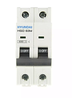 Автоматический выключатель HGD63-M 2PMCS0000C 00050 2 полюса, 50А, ток к.з. 6kA, хар-ка C (STANDARD) | код 13.04.000873 | HYUNDAI