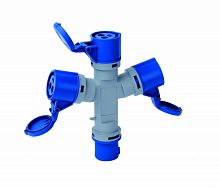 Адаптер трехлучевой 2Р+РЕ 32А 250В IP44 АП-103 | код 26291DEK | DEKraft