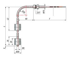Датчик уровня поплавковый ПДУ-1.2.600.К.100.К/10-ЕХ | код 131993 | ОВЕН