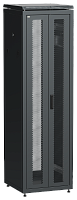 ITK LINEA N 42U 600х600мм распаш. перф. дв. задн. перф. чер. | код LN05-42U66-2PP | ITK by IEK