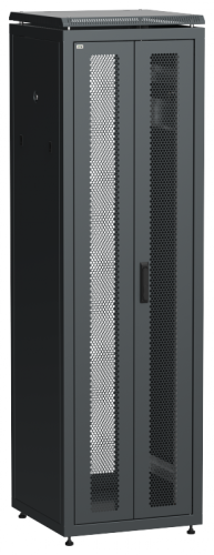 ITK LINEA N 42U 600х600мм распаш. перф. дв. задн. перф. чер. | код LN05-42U66-2PP | ITK by IEK