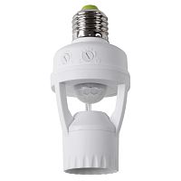 Датчик движения в патрон E27 ДДП 01, 360°, 60 Вт, 10-2000Лк, 7 м, 10-300 сек. REXANT | код 11-9203 | REXANT