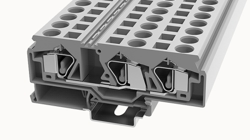 WS16-TW-01P-11-00Z(H), Клемма пружинная WS, 16 мм.кв., 3C, серый, шт | код 11030000089 | DEGSON