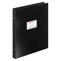 Папка на 4 кольцах БОЛЬШОГО ФОРМАТА А3, ВЕРТИКАЛЬНАЯ, 30 мм, черная, 0,8 мм, BRAUBERG Стандарт, 225766 | код 225766 | BRAUBERG