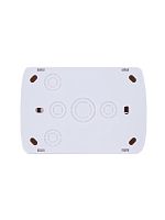 DEMET Розетка двойная с заземлением закрытый корпус наружная белая (711-0200-127)