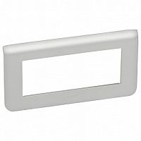 Рамка 5 модулей MOSAIC, горизонтальная, алюминий | код. 079315 | Legrand