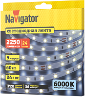 Лента светодиодная 95 295 NLS-2835CW60-4.8-IP20-24V (уп.5м) Navigator 95295