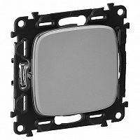 Выключатель 1-клавишный VALENA ALLURE, скрытый монтаж, алюминий | код. 752901 | Legrand