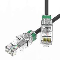 Патч-корд неэкранированный SLIM CAT6A U/UTP 4х2, 28 AWG, LSZH, чёрный, 1,5м | код RN6AUU4515BK-28 | DKC