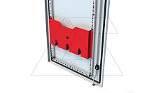 Карман из стали для документов большого формата, ширина щита 800мм, крепеж, RAL7035 | код 994-708 | Tekpan