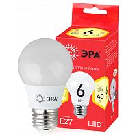 Лампа светодиодная LED A55-6W-827-E27(диод,груша,6Вт,тепл,E27) | код Б0028008 | ЭРА