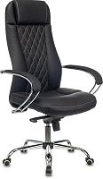Кресло руководителя Бюрократ CH-609SL/ECO черный эко.кожа крестов. металл хром | код 1588776 | БЮРОКРАТ