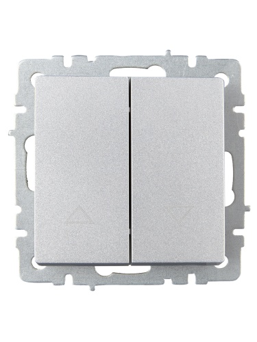 BRITE Выключатель жалюзи 10А ВС10-1-5-БрА алюминий | код BR-V15-0-10-K47 | IEK фото 2