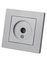 Розетка телевизионная простая (0-2400МГц, мама) серебр. металлик Сенеж TDM | код SQ1816-0245 | TDM