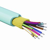 Кабель волоконно-оптический, распределительный, арамидные упрочняющие нити, для внутренней прокладки, нг(A)-HFLTx, 12 ОВ, категория | код RNDT3C12AQ03 | DKC
