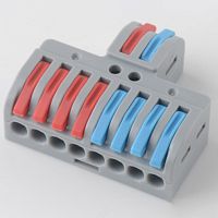 Клемма СМК 3х4 проходная разветвительная 3 полюса, с монтажной площадкой (1 ввод, 4 вывода на полюс) (25 шт/уп) REXANT | код 07-5231 | REXANT