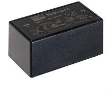 Источник питания AC-DC, 5Вт, вход 80...264В AC 47...440 Гц, выход 5В/1А, изоляция 4000В AC, в кожухе 45.7х25.4х21.5мм, -40...+85C | код MPM-05-5 | MeanWell