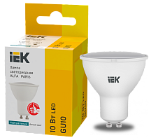 Лампа LED ALFA PAR16 софит 10Вт 230В 4000К GU10 (6шт)IEK | код LLA-PAR16-10-230-4-GU10-6 | IEK