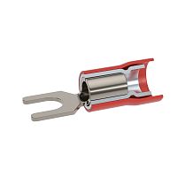 Наконечник вилочный с изолир.фланцем ПВХ, двойная гильза, 0,25-1,5 кв.мм М3 (д.3,2 мм) (НВИ) | код 2A13P-DS-PVC | DKC