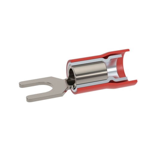 Наконечник вилочный с изолир.фланцем ПВХ, двойная гильза, 0,25-1,5 кв.мм М3 (д.3,2 мм) (НВИ) | код 2A13P-DS-PVC | DKC Наконечник вилочный с изолир.фланцем ПВХ, двойная гильза, 0,25-1,5 кв.мм М3 (д.3,2 мм) (НВИ) | код 2A13P-DS-PVC | DKC