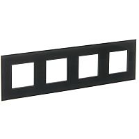 SKANDY Рамка 4-мест. SK-F24G стекло граф. IEK | код SK-M42-G-K53 | IEK