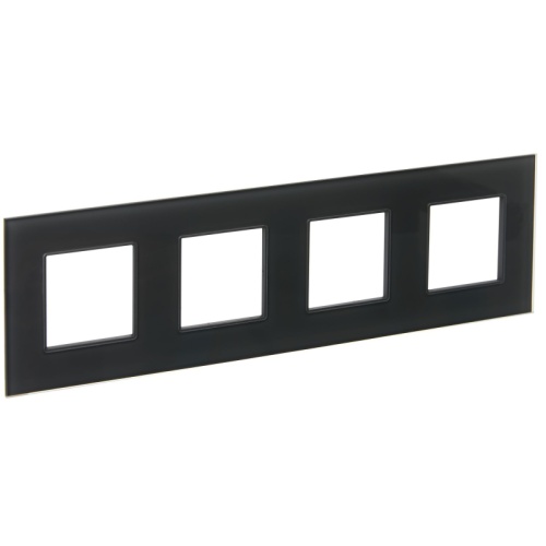 SKANDY Рамка 4-мест. SK-F24G стекло граф. IEK | код SK-M42-G-K53 | IEK SKANDY Рамка 4-мест. SK-F24G стекло граф. IEK | код SK-M42-G-K53 | IEK