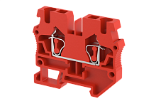 Миниклемма проходная пружинная 2,5 мм2, на 2 подключения, красная SQM2.5-RED | код 2402240002 | Elmex