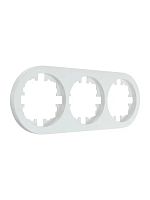 Рамка 3-м OSEN горизонт. круглая бел. LEZARD 744-0200-148