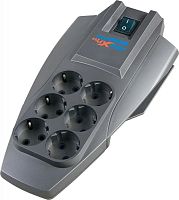 Сетевой фильтр Pilot X-Pro 3м (6 розеток) серый (коробка) | код 802473 | PILOT