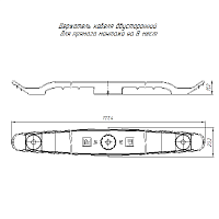 Держатель плоского кабеля двусторонний для прямого монтажа на 8 мест в гофроящике белый (290 шт/кор) | код PR13.02700 | Промрукав