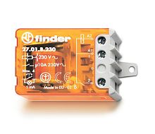 Реле шаговое электромеханич. 1NO 10А 2 состояния AgNi 230В AC монтаж в коробке фланец IP20 | код 270182300000 | FINDER