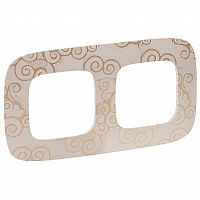 Рамка 2 поста VALENA ALLURE, нарцисс золото | код. 754352 | Legrand