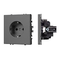 Механизм электрической розетки SCT-NOBE-MEU1-SFPL-GR 230В 16А Arlight 054279