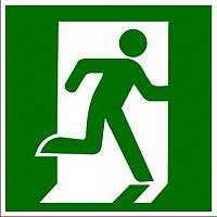 Самокл. этик. 50х50мм² Выход здесь (правосторонний) | код. YPC30-50VZ-PSTR | IEK