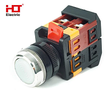 Кнопка ABLFS-22 с подсветкой NO+NC 230В IP40 прозрачный HLT | код 085-07-024 | HLT