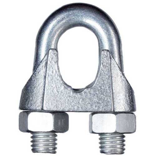 Зажим для троса дугообразный RUICHI DIN741, 3 мм, углеродистая сталь гальванизированная | код 110867 | Ruichi