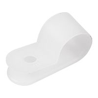 Кабельная скоба под винт REXANT 12 мм, белая, упаковка 50 шт. | код 07-4412 | REXANT