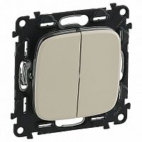 Переключатель 2-клавишный VALENA ALLURE, скрытый монтаж, слоновая кость | код. 752808 | Legrand