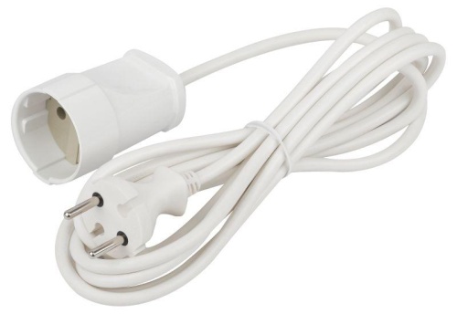 Удлинитель-шнур 1х3м без заземл. 6А IP20 UX(6)-1-3m ПВС 2х0.75 | код Б0039819 | Эра