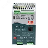 Блок питания AC-DC с функцией UPS c MODBus интерфейсом, 240Вт, вход 90-305В АС,127-431В DC, выход: 48В, выход зарядного устройства: 0-60В,0-5 А, в корпусе | код DRS-240-48 | Mean Well