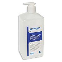 Антисептик-гель для рук спиртосодержащий (60%) с дозатором 1л АСТРАДЕЗ ГЕЛЬ, дезинфицирующий | код 605918 | БРИЛЛИАНТ