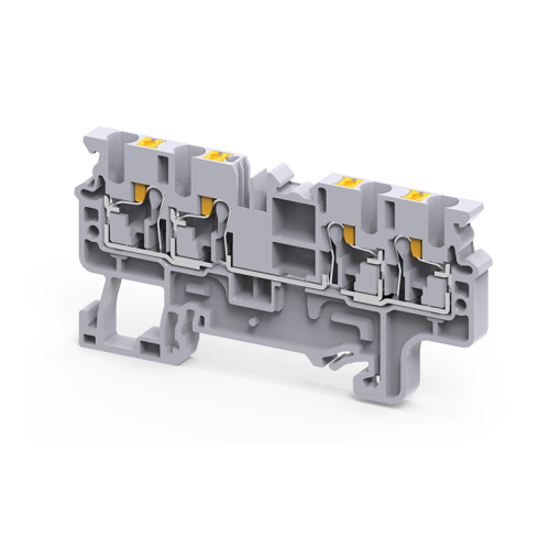 Клемма с 4-мя контактами push-in OptiClip СP-2,5-QUATTRO-(0,2-2,5)-I-BU-синий | код 331847 | КЭАЗ