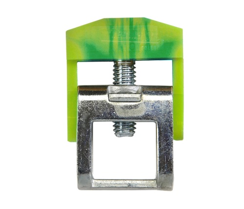 525 382, Шинный зажим для шин 10х3мм, 2,5-10 мм.кв., (желт.-зеленый), IBK10 | код 0.0.0.5.25382 | KLEMSAN 525 382, Шинный зажим для шин 10х3мм, 2,5-10 мм.кв., (желт.-зеленый), IBK10 | код 0.0.0.5.25382 | KLEMSAN