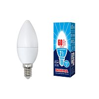 Лампа светодиодная LED-C37-7W/NW/E14/FR/NR Форма свеча, матовая. Norma. (4000K). | код UL-00003795 | Uniel