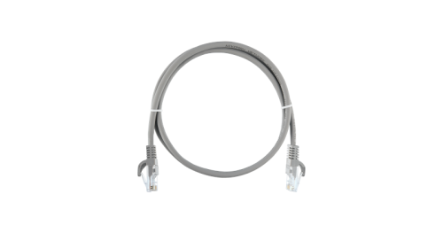 Коммутационный шнур NIKOMAX Essential Line U/UTP 4 пары, Кат.5е (Класс D), 100МГц, 2хRJ45/8P8C, T568B, заливной, с защитой защелки, многожильный, BC (чистая медь), 25AWG (7x0,175мм), LSZH нг(А)-HFLTx, серый, 1,5м | код NMC-PC4UD55B-ES-015-C-GY (0) Б