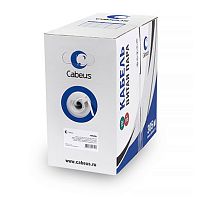 Cabeus UTP-4P-Cat.5e-SOLID-LSLTx-GY Кабель витая пара UTP (U/UTP), категория 5e, 4 пары (24 AWG), одножильный, нг(А)-LSLTx, серый (305 м), системная гарантия 25 лет. | код 10945c| Cabeus
