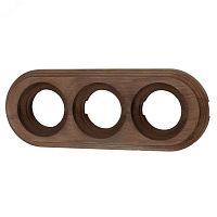 Лизетта Рамка 3 постовая, накладной монтаж, цвет Старое дерево | код BF1-630-17 | Bironi