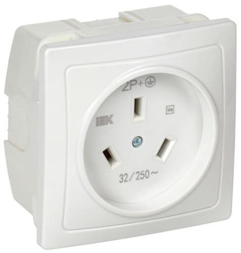 Розетка 1-м СП Рпл11-К 32А IP20 разборная для плиты с заземл. бел. | код ERP11-032-K01 | IEK Розетка 1-м СП Рпл11-К 32А IP20 разборная для плиты с заземл. бел. | код ERP11-032-K01 | IEK